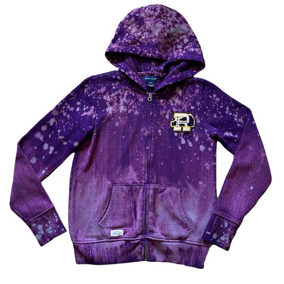 Ralph Lauren Cheer Letterman Zip-up Hoodie Kids Sz XL (16) - Picture 2 of 8